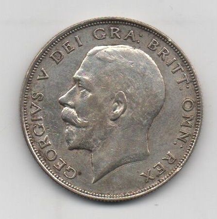 GRAN BRETAÑA DEL AÑO 1923 DE 1/2 CROWN